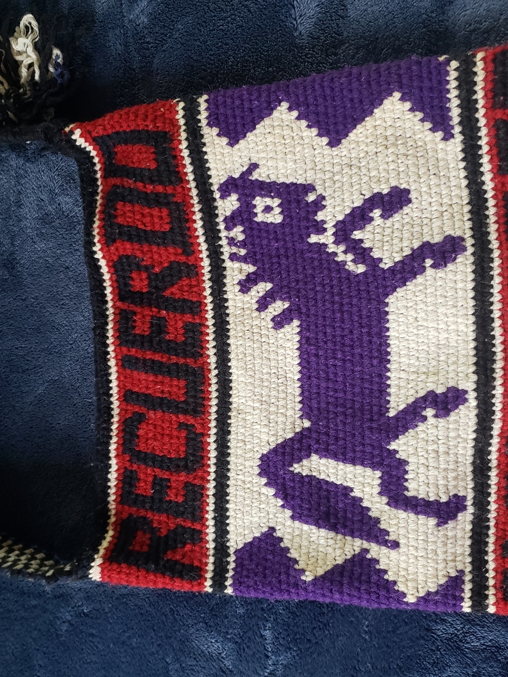 Purple, White, Red, El Salvador Knit Tote